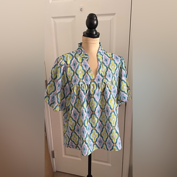 THML Geometric Patterned Women's Top - Picture 1 of 6